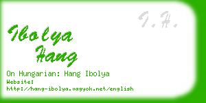 ibolya hang business card